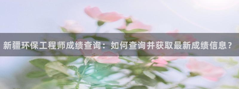 cmt彩名堂：新疆环保工程师成绩查询