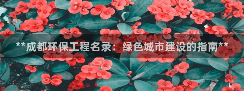 彩名堂预测官网：**成都环保工程名录