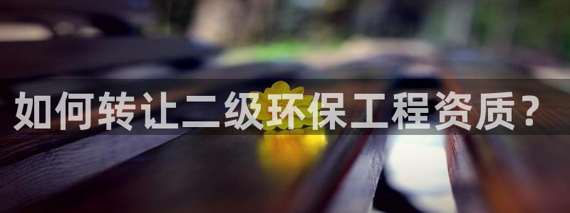 彩名堂官网客户端：如何转让二级环保工