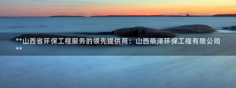 彩名堂客户端官网：**山西省环保工程服务的领先提供商：山西辰